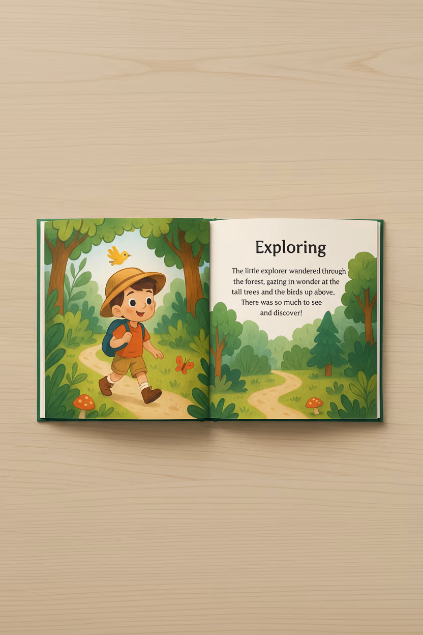 Open book interior spread mockup