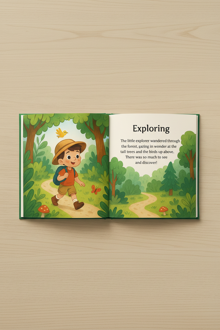Open book interior spread mockup